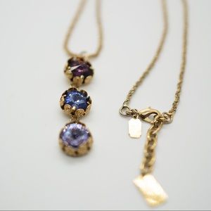 Monnaluna rotund filigree trio pendant necklace